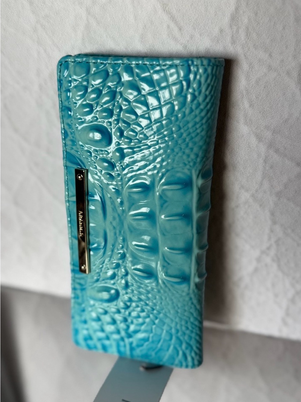 Brahmin Ady Wallet Tropic Blue HTF NWT GORGEOUS COLOR FIRM $